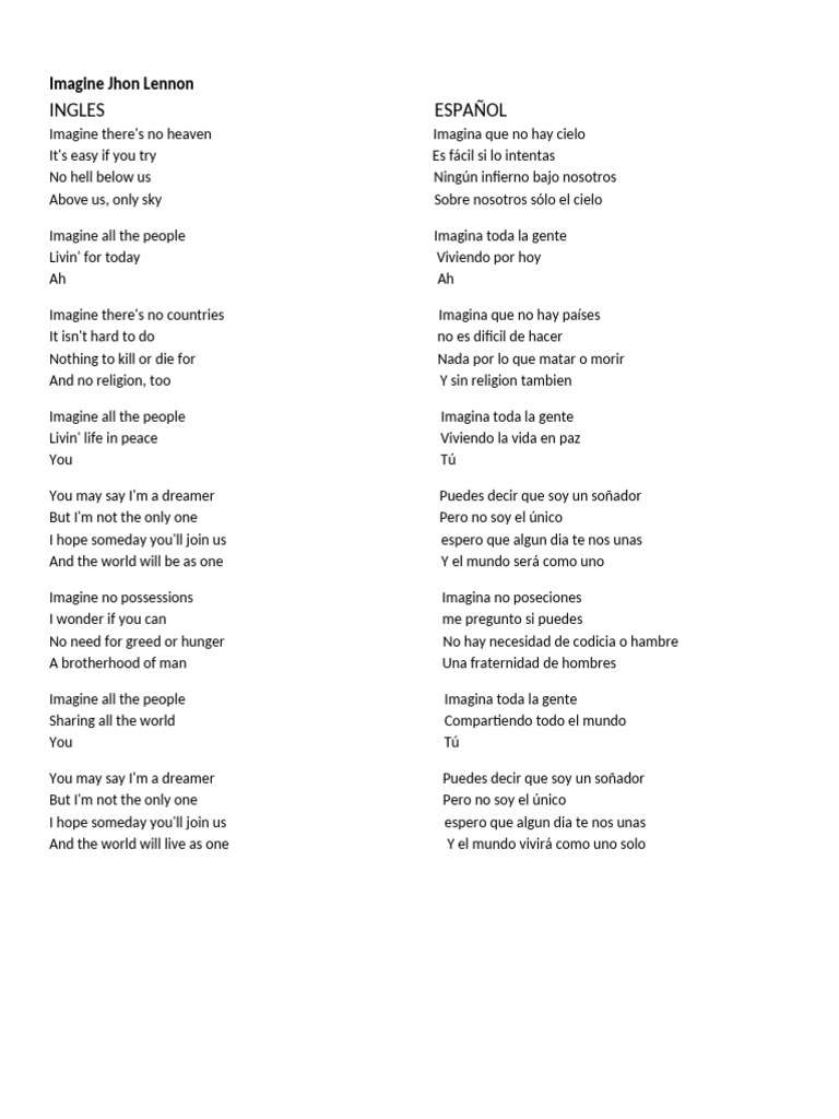 Imagine Jhon Lennon | PDF