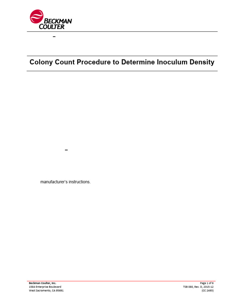 Prompt y Conteo de Colonias TSB080d | PDF | Colony Forming Unit ...
