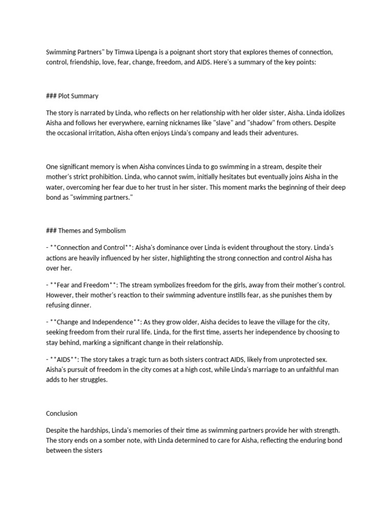 swimming-partners-grade-11-study-summary-pdf