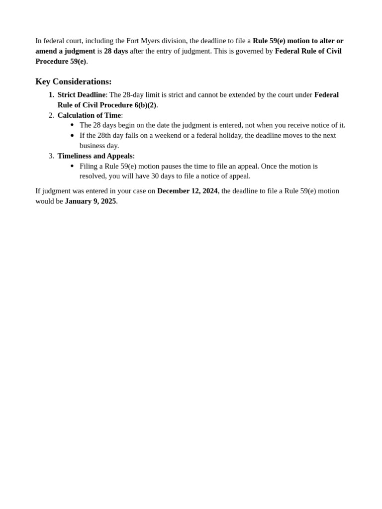 Rule 59 Reconsideration Due by Jan9 | PDF