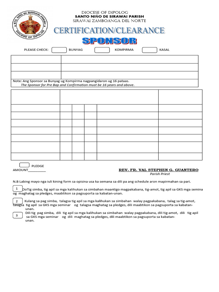 Sponsor Form | PDF