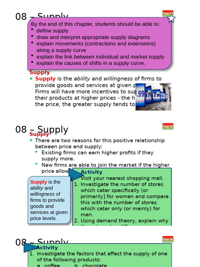 08 - Supply | PDF | Supply (Economics) | Prices
