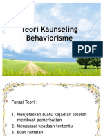 Teori Kaunseling Behaviorisme