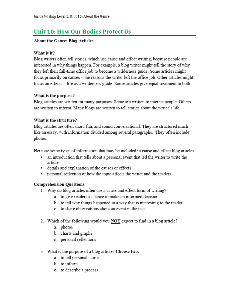 Understanding Blog Article Structure | PDF