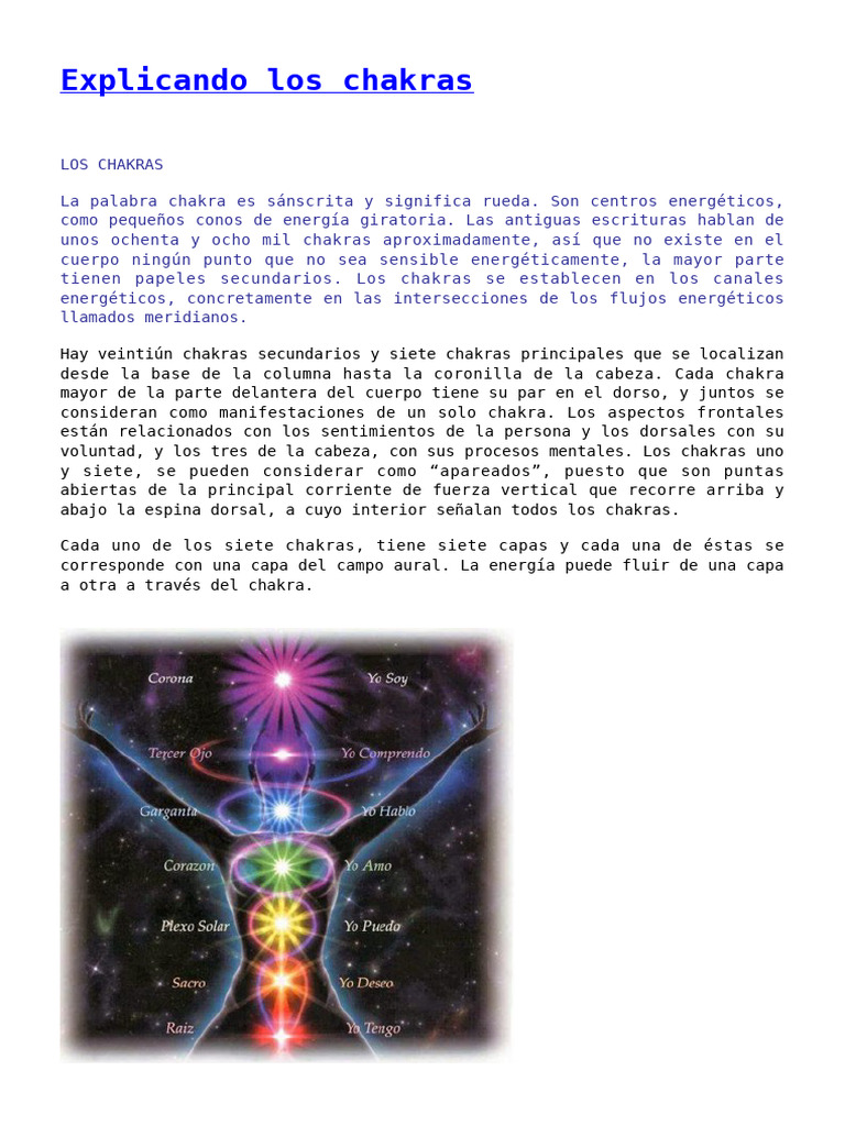 Explicando Los Chakras | PDF | Chakra