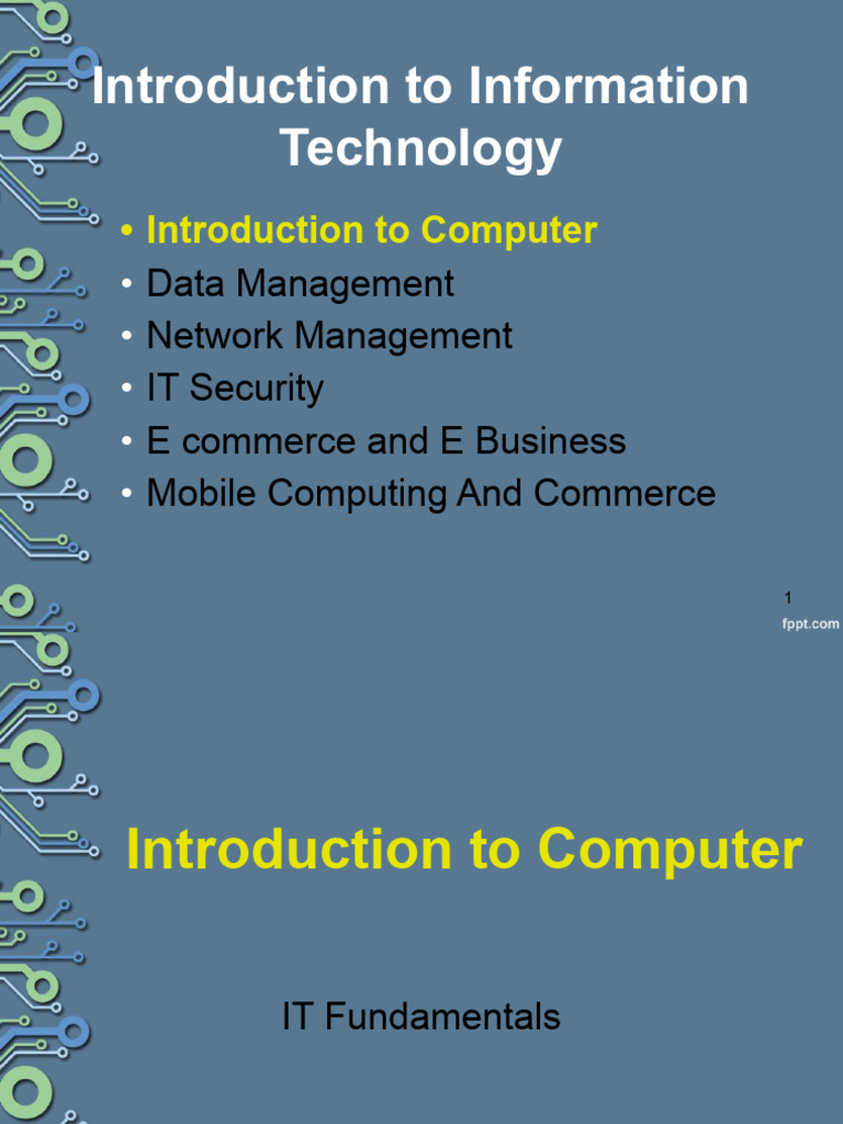 Introduction to IT Fundamentals | PDF | Byte | World Wide Web
