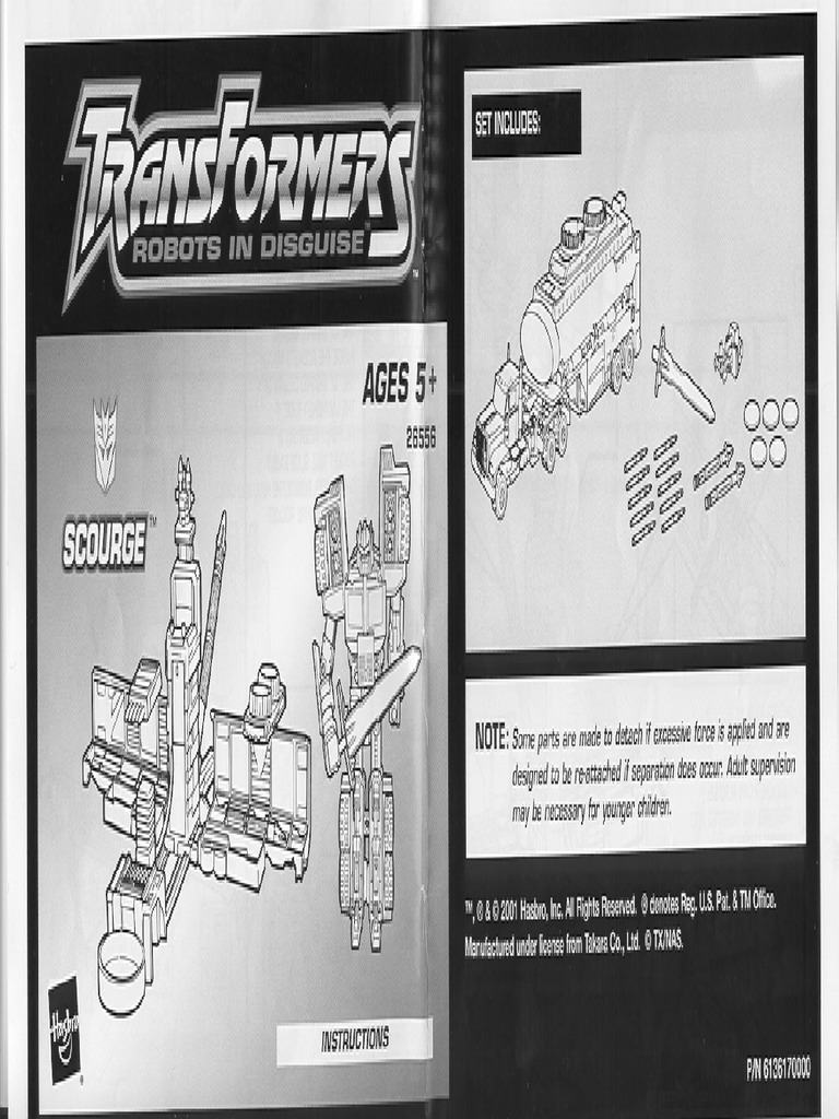 Transformers Robots in Disguise Scourge | PDF