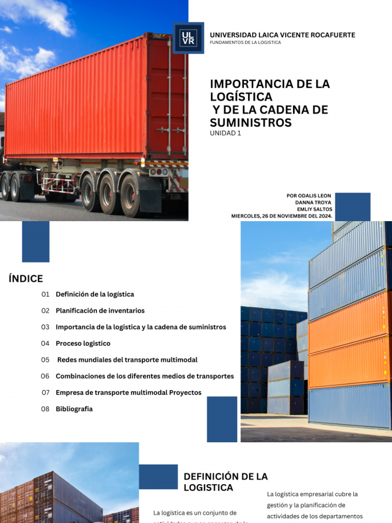 Fundamentos de Logistica Unidad 1 | PDF