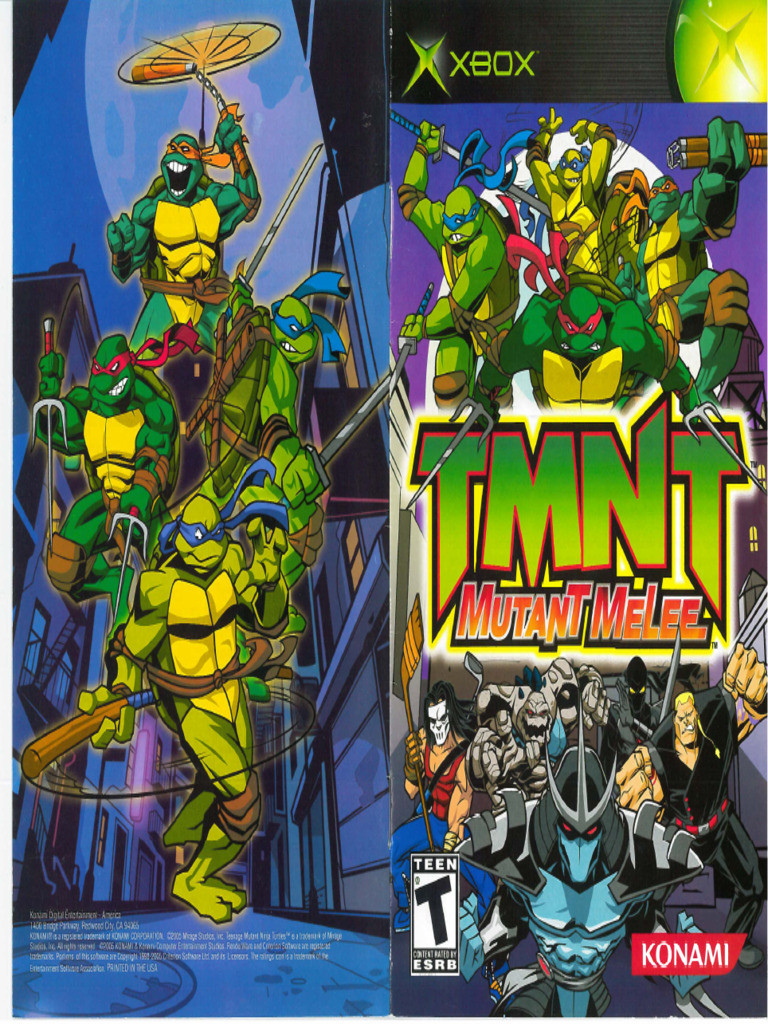 Teenage Mutant Ninja Turtles 3 Mutant Melee Manual Xbox EN | PDF