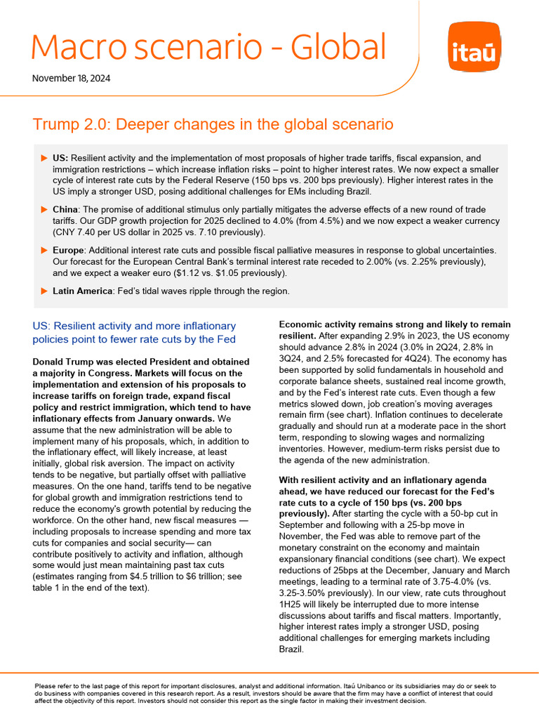 Trump 2.0: Global Economic Impact Analysis | PDF | Inflation | Fiscal ...