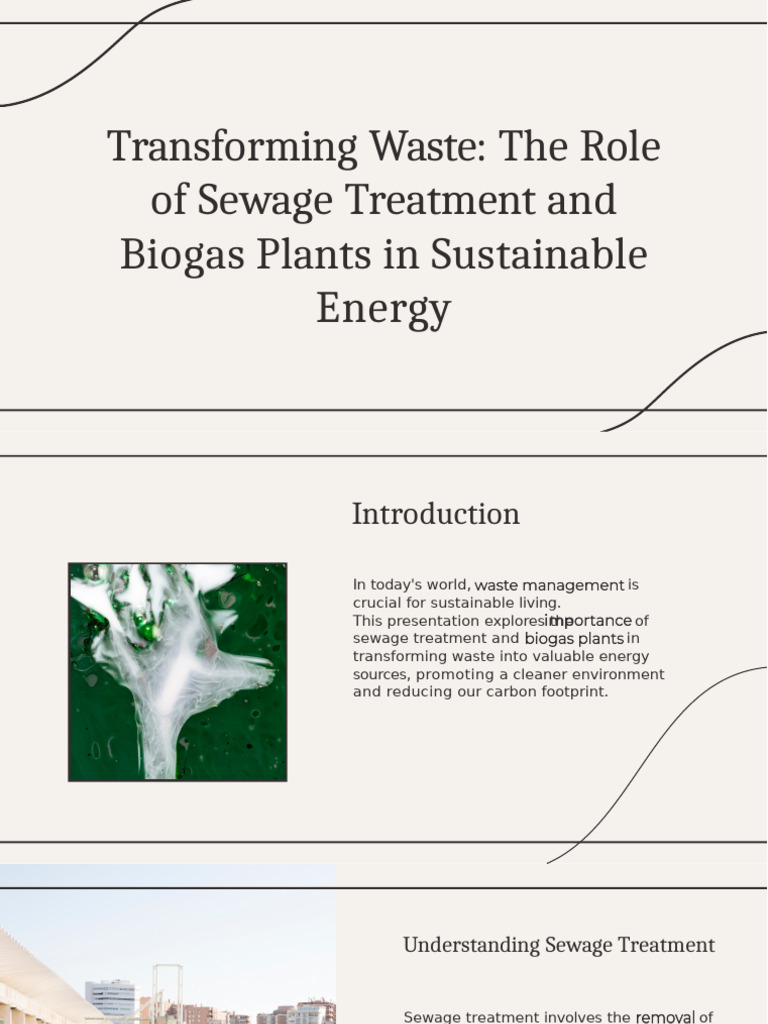Sewage Treatment & Biogas for Energy | PDF | Biogas | Anaerobic Digestion