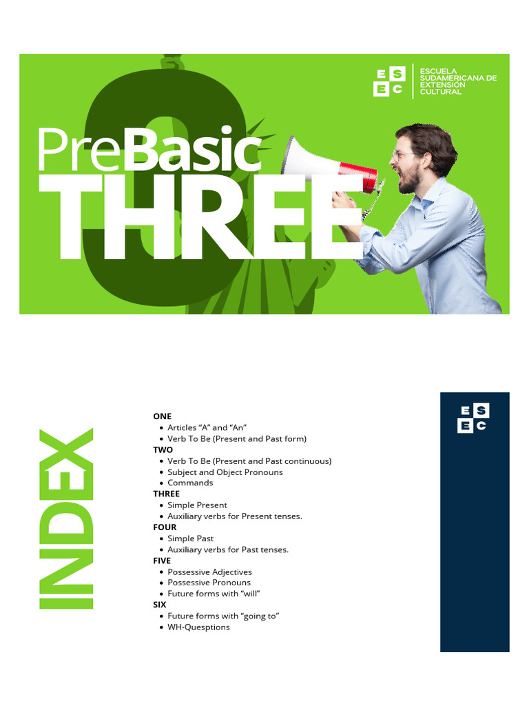 Pre Basic 3 | PDF | Verb | Grammatical Tense
