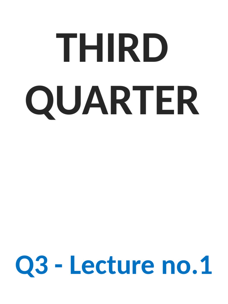 Q3 Lecture No. 1 3 | PDF