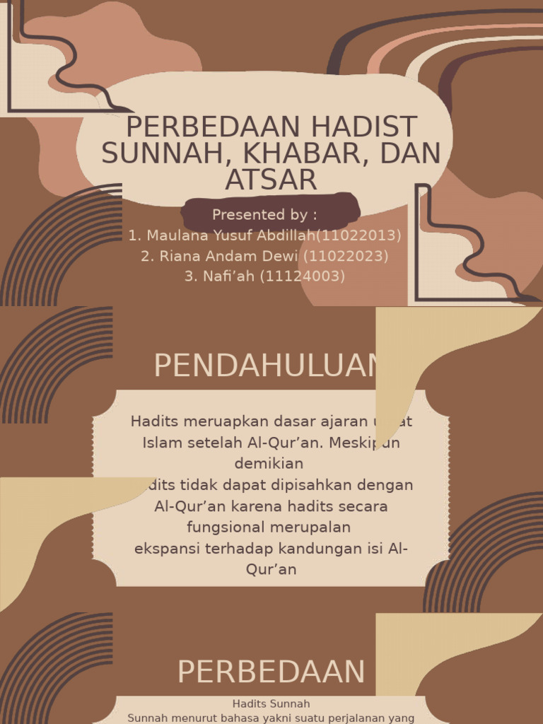 Peta Konsep Hadits: Sunnah, Khabar, Atsar | PDF