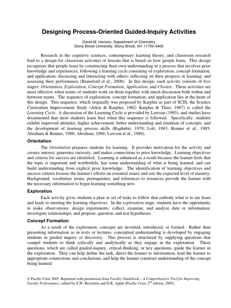Designing POGIL Activities | PDF | Learning | Design