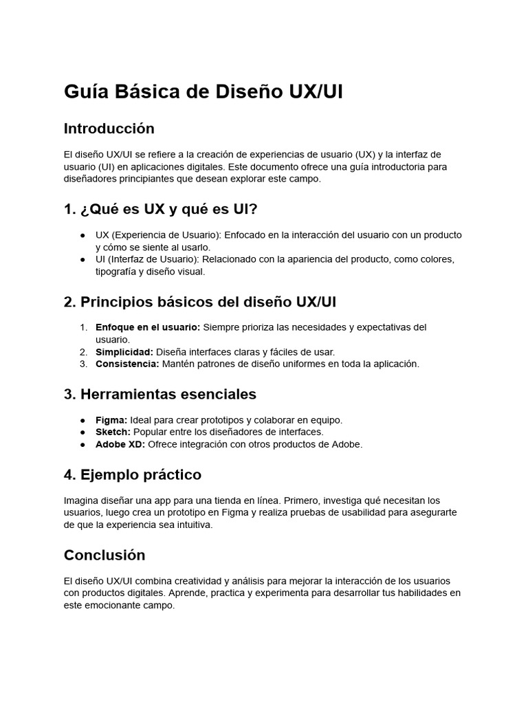 Guía Introductoria a Diseño UX/UI | PDF
