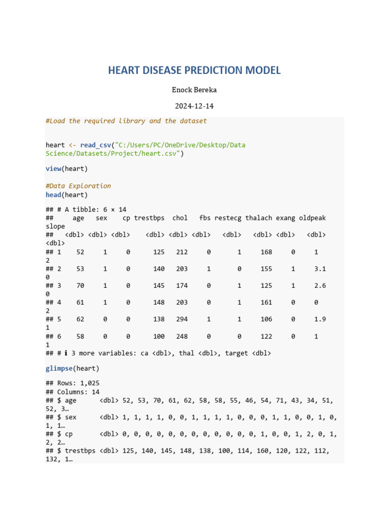 Heart Disease Prediction Model | PDF | Hippocampus Anatomy | Akaike ...