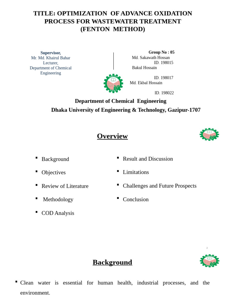 Fenton Method for Wastewater Treatment | PDF | Hydrogen Peroxide ...