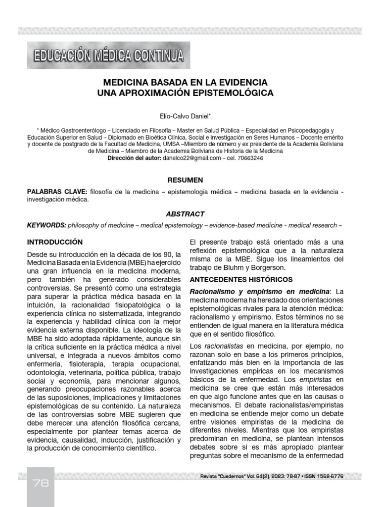 Medicna Basada en Evidencias | PDF | Evidencia basada en medicina ...
