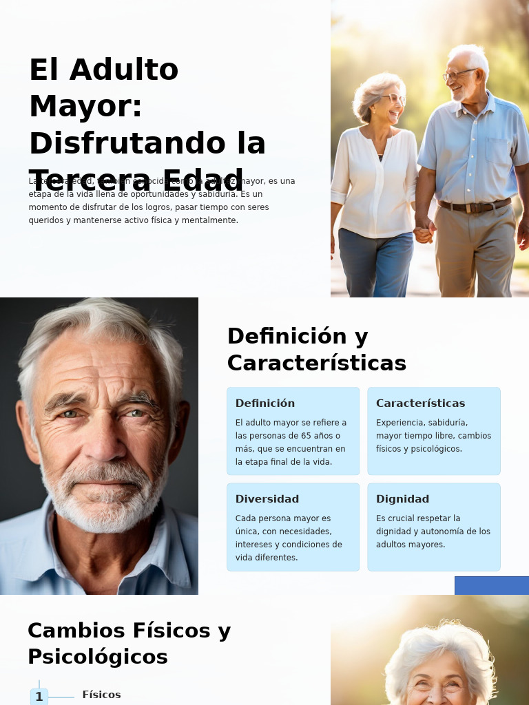El Adulto Mayor Disfrutando La Tercera Edad | PDF | Adultos | Vejez