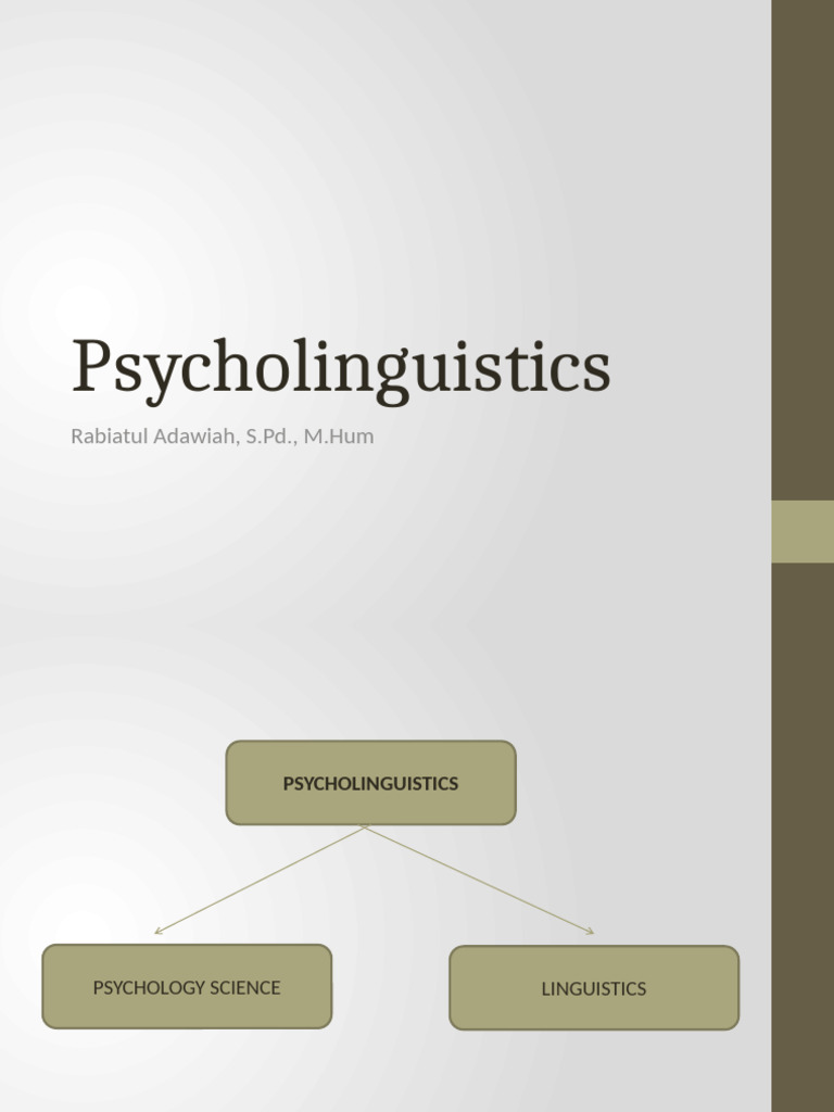 Psycholinguistics: Mind and Language Connection | PDF
