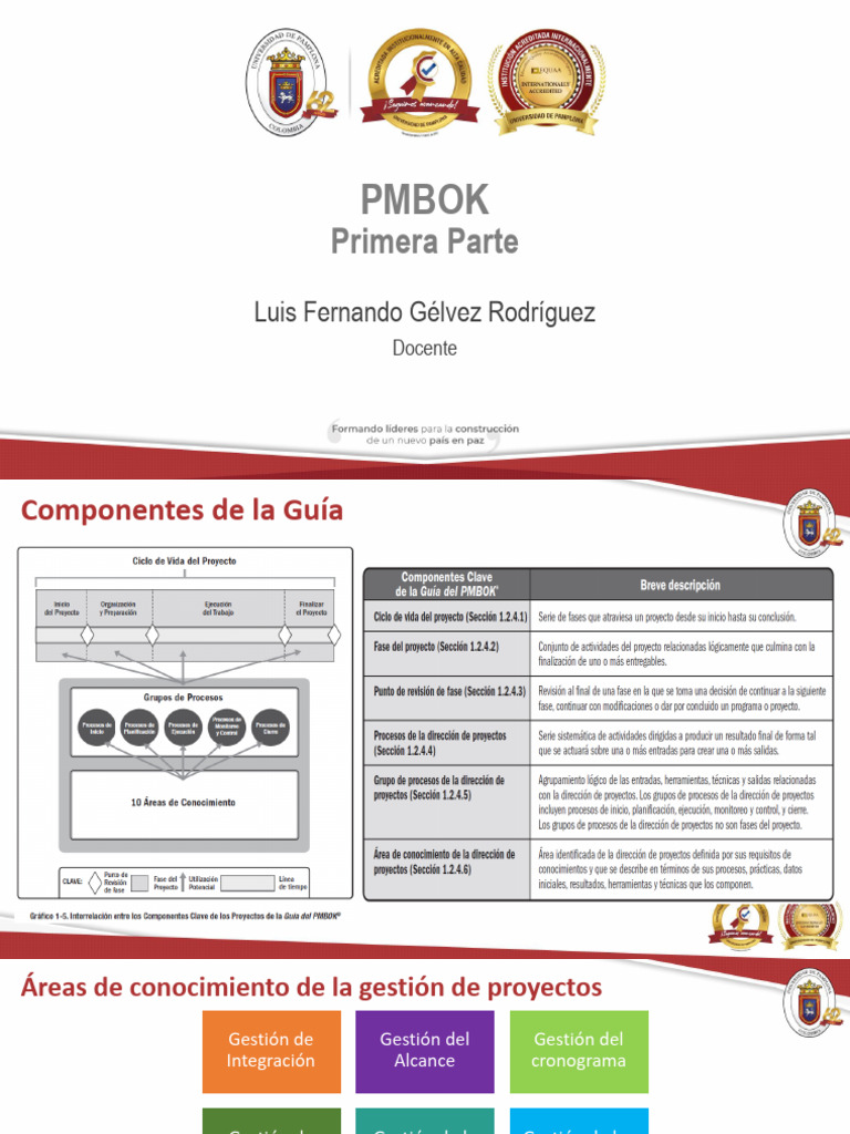 CLASE 7 - PMBOK Primera Parte | PDF | Gestión de proyectos | Planificación