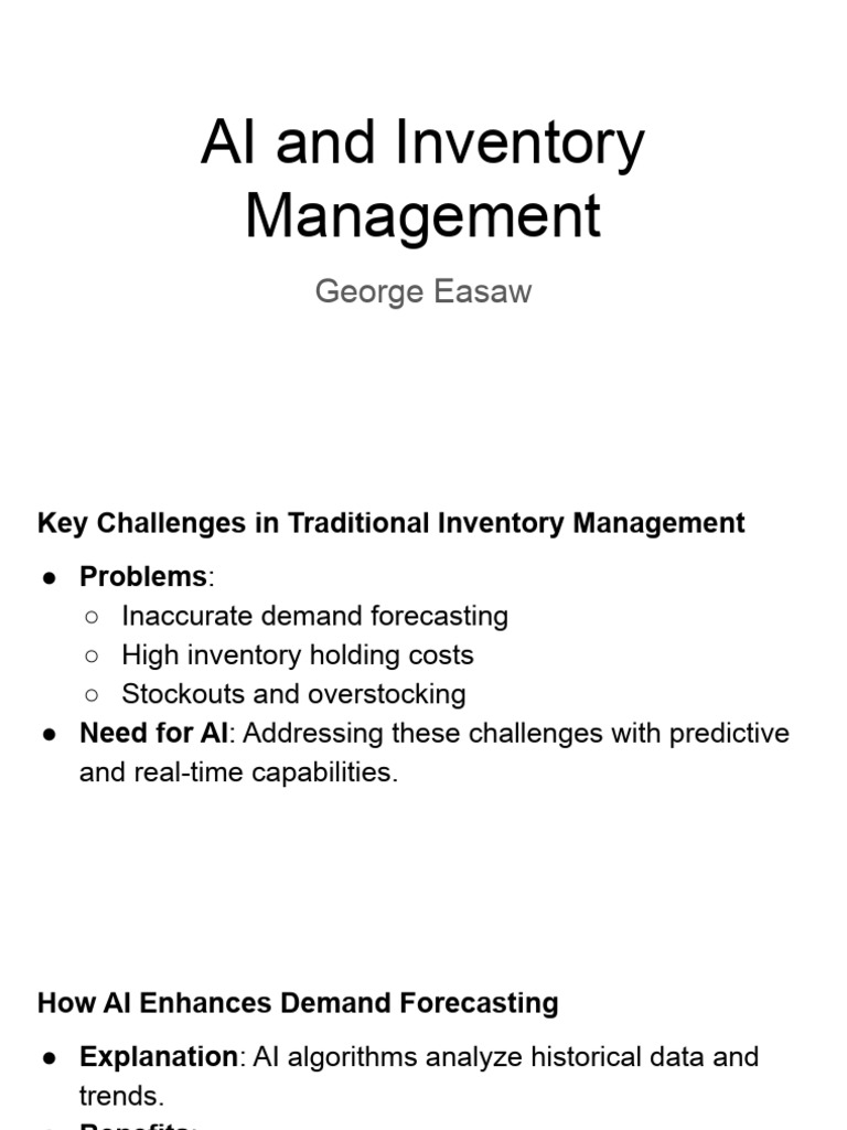 AI Innovations in Inventory Management | PDF
