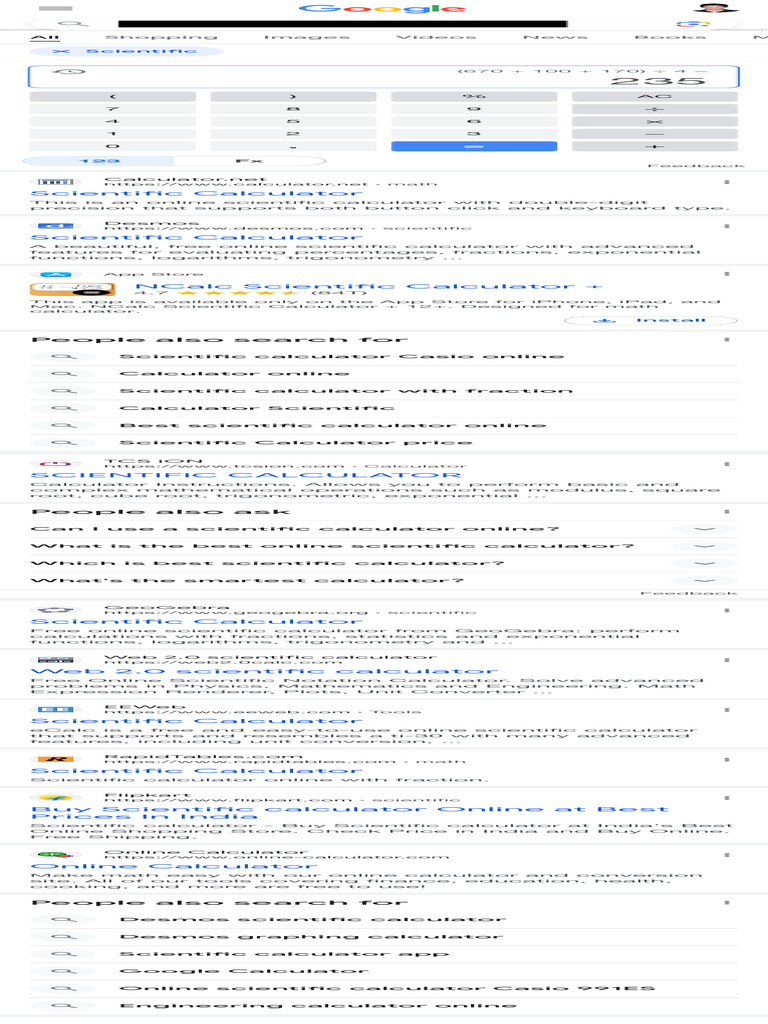 Scientific Online Calculator | PDF | Calculator | Mathematics
