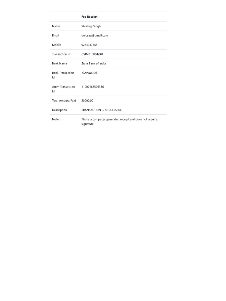 Program Fee Receipt.. | PDF