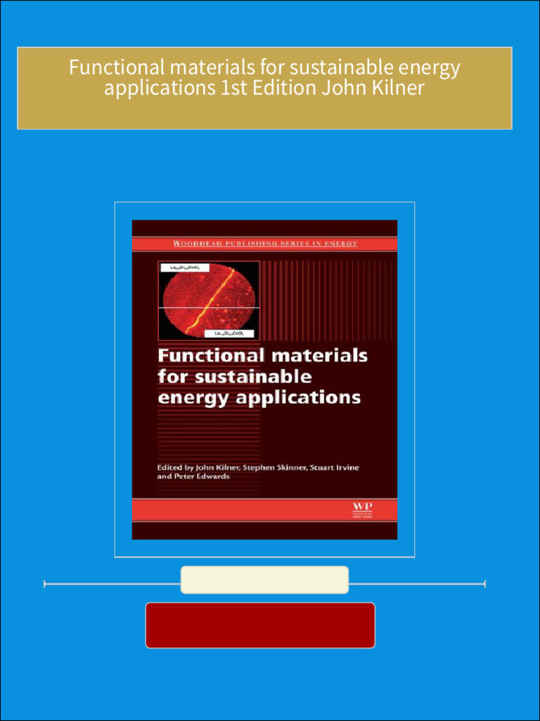 PDF Functional materials for sustainable energy applications 1st 