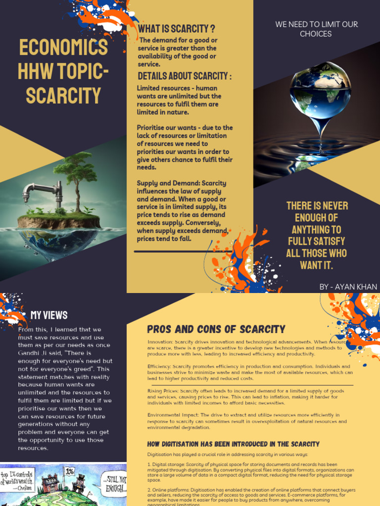 Understanding Scarcity in Economics | PDF | Communication | Economics