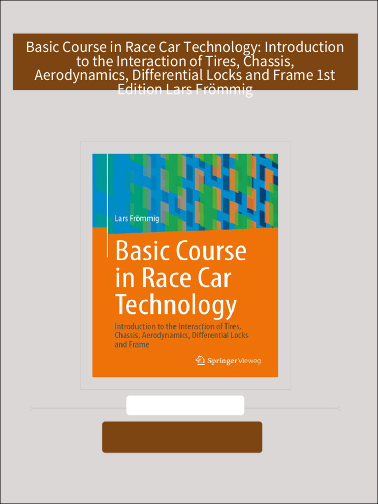Instant Download Basic Course in Race Car Technology: Introduction to ...