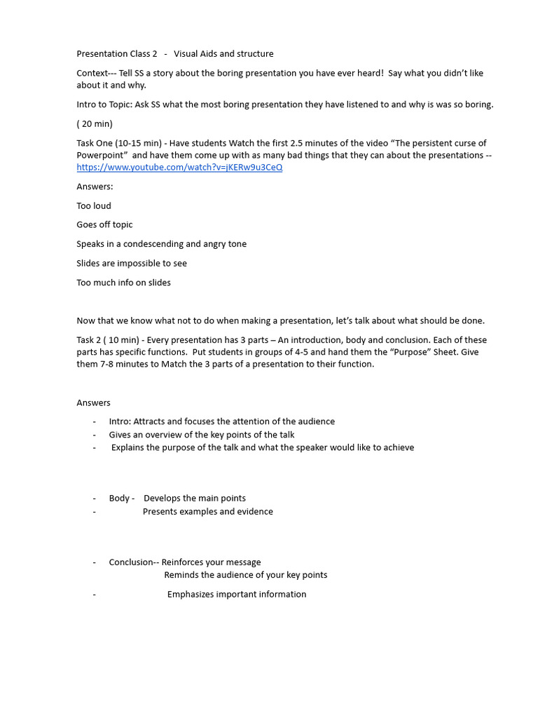Effective Presentation Skills for Class 2 | PDF | Cognition | Human ...