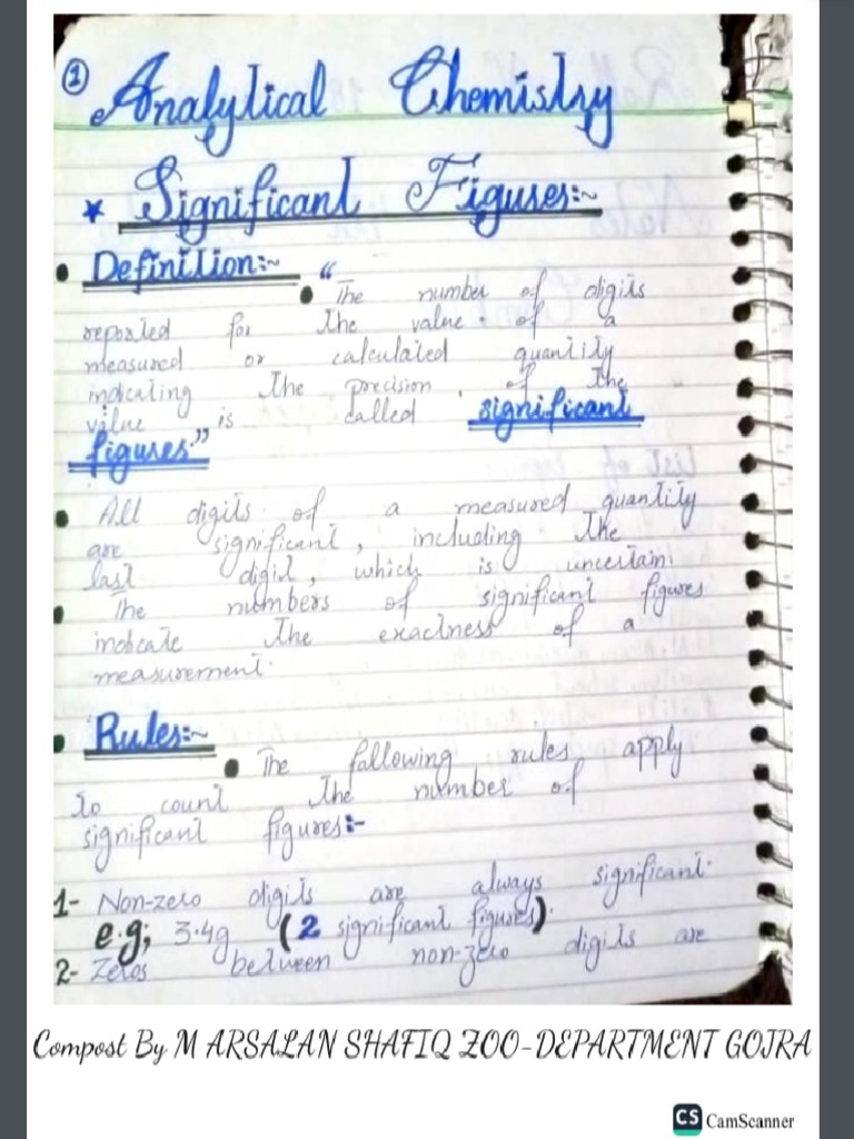 Analytical Chemistry Handwritten Notes | PDF