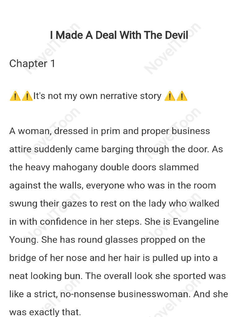 I Made A Deal With The Devil | PDF