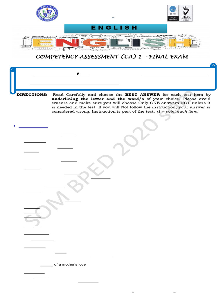 CA 1 ENGLISH Gen. Ed. | PDF | Poetry