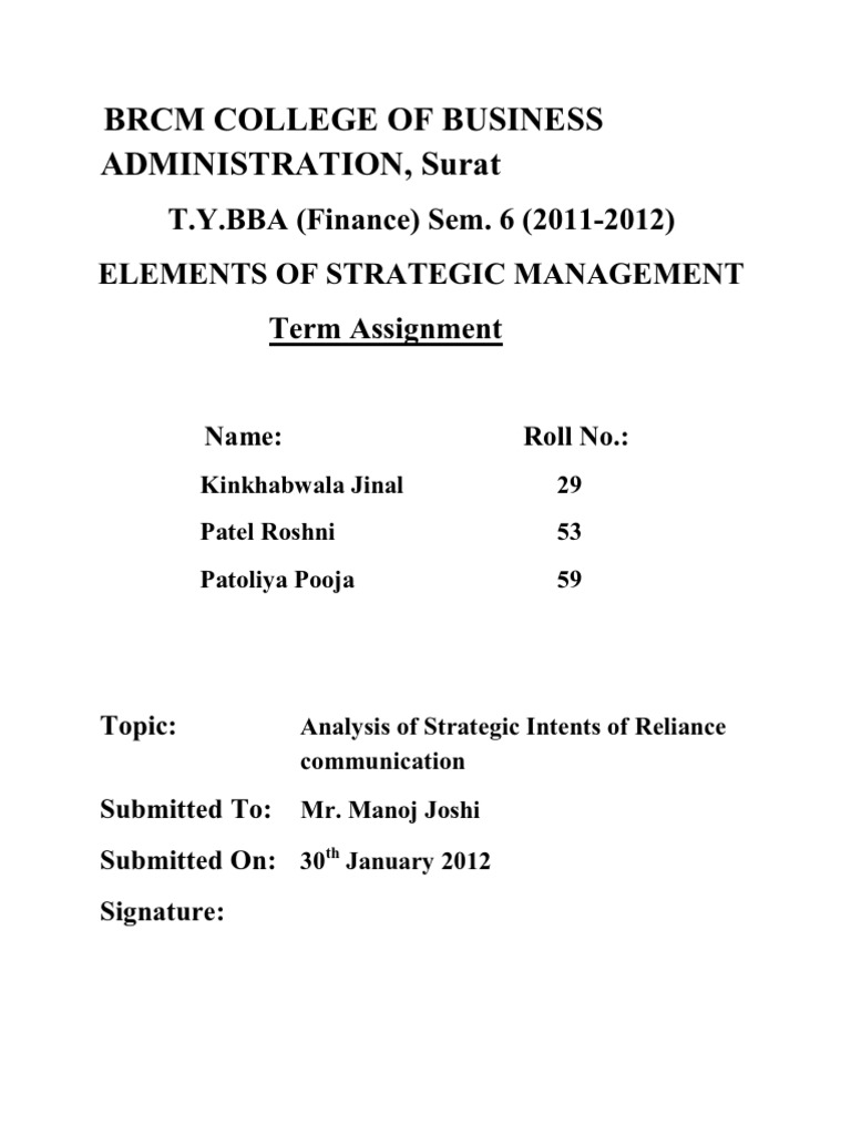 BRCM College of Business Administration, Surat | PDF | Business ...