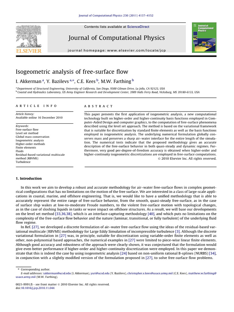 Isogeometric Analysis of Free Surface FL | PDF | Finite Element Method ...