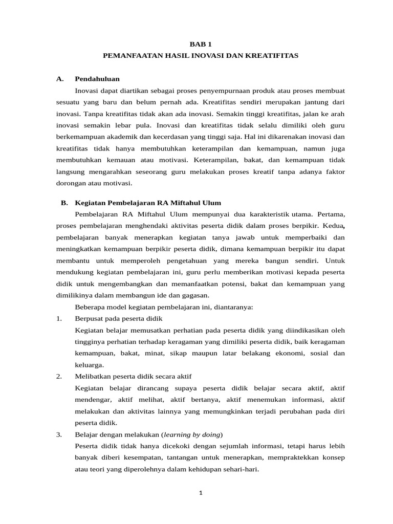 3.1.2 hasil inovasi dan kreatifitas | PDF
