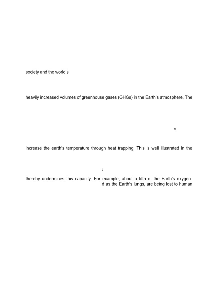 Human Impact on Climate Change Explained | PDF | Climate Change ...