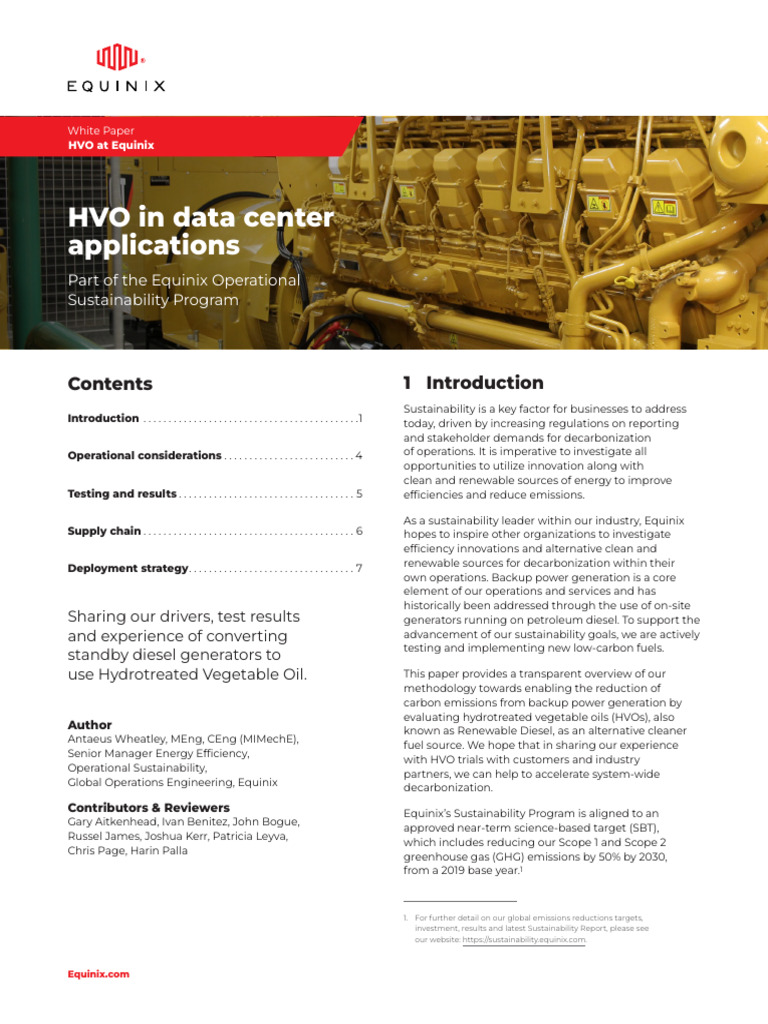 wp_hvo_white_paper_en | PDF | Diesel Fuel | Climate Change Mitigation