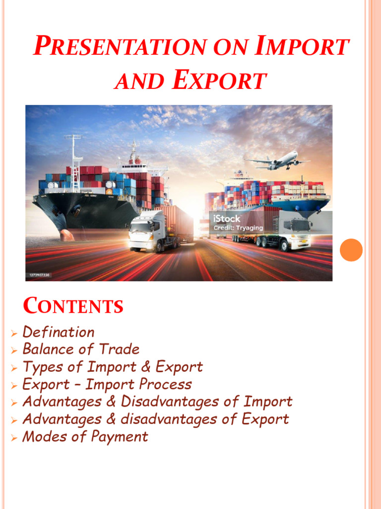 Presentation On Import and Export | PDF | Exports | Imports