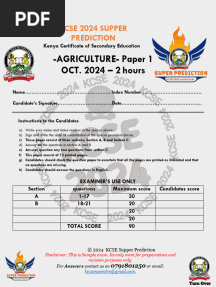  KCSE 2025 SUPPER PREDICTIONS AGR PP1