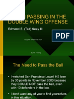 Bunch Passing in The Double Wing Offense