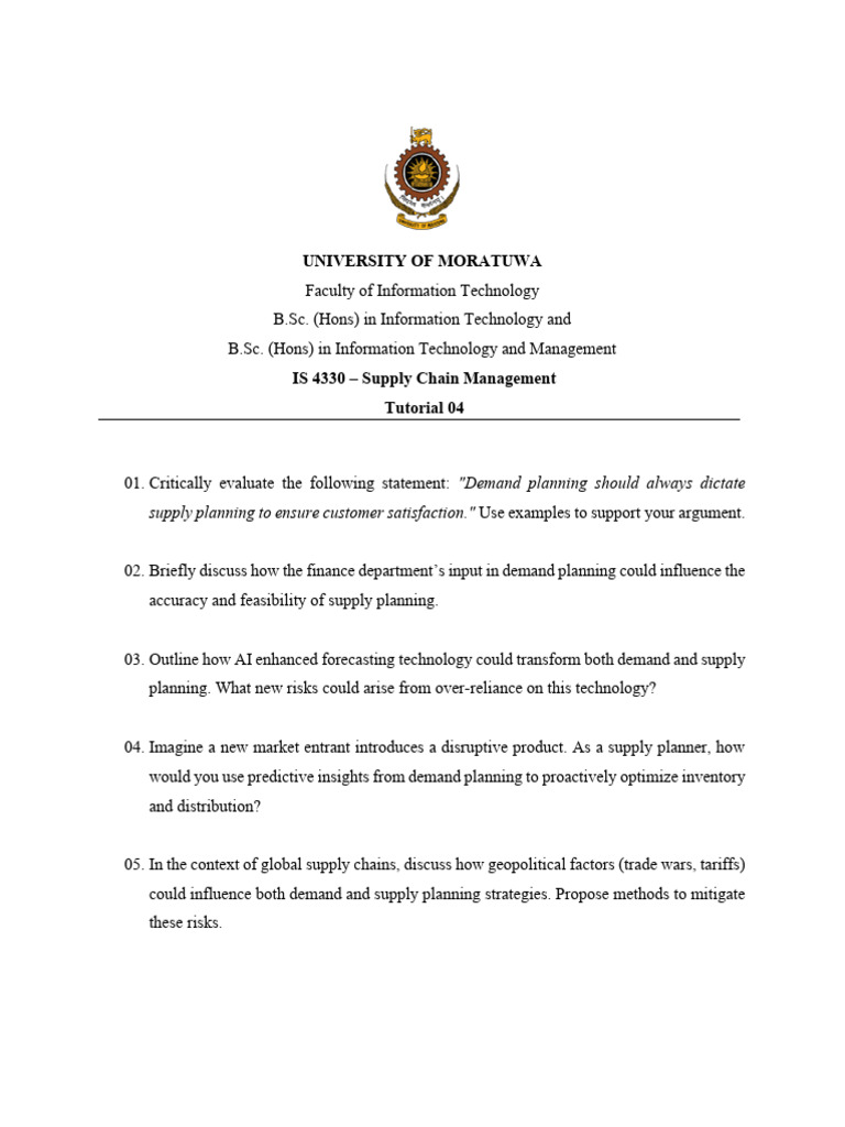 Supply Chain Management Tutorial Insights | PDF