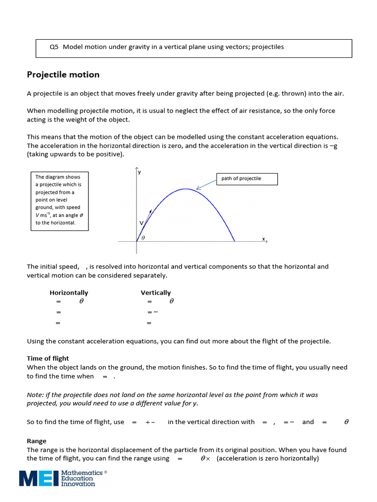 Understanding Projectile Motion Basics | PDF | Projectiles | Acceleration