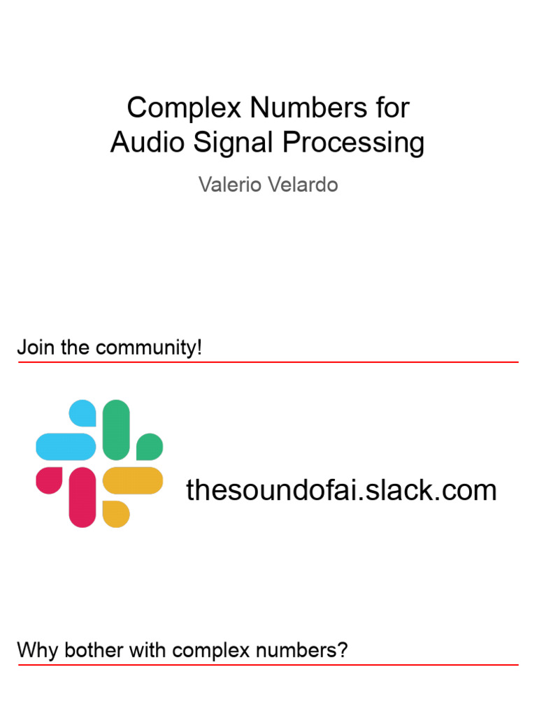 Complex Numbers in Audio Processing | PDF | Complex Number | Geometry