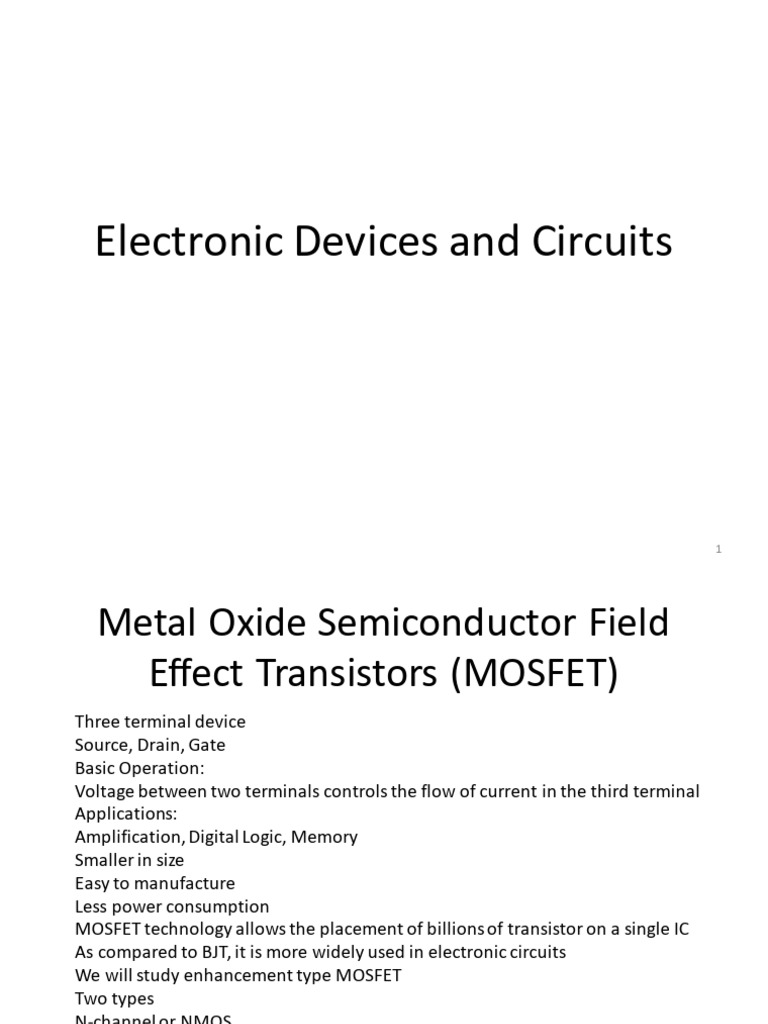 MOSFET Updated | PDF | Field Effect Transistor | Mosfet