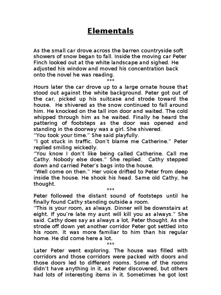 Peter and Cathy's Elemental Adventure | PDF | Ice | Nature