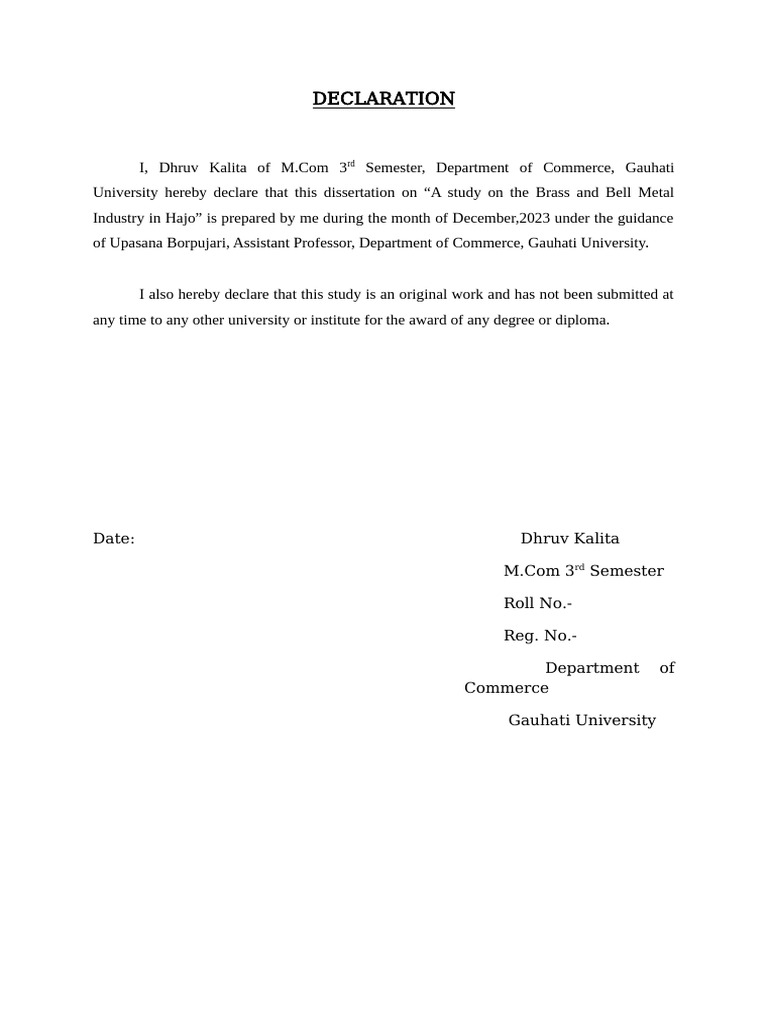 Brass and Bell Metal Industry Study | PDF